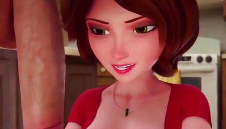 Cass Morning Sex in the Kitchen Bull Hentai 3D Big Ass Big Cock