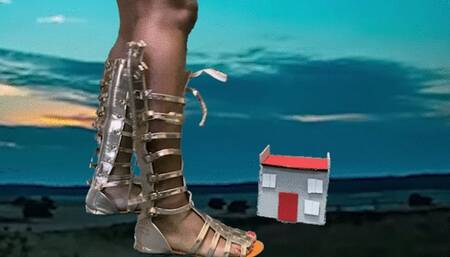 Giantess Special Effects - Giantess MXDominion Pays Teenie a Home Visit , female domination, shrinking fetish, POV 1080