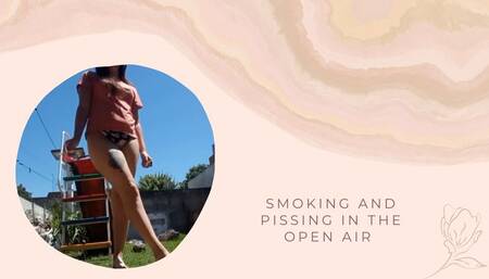 Smoking and peeing outdoors