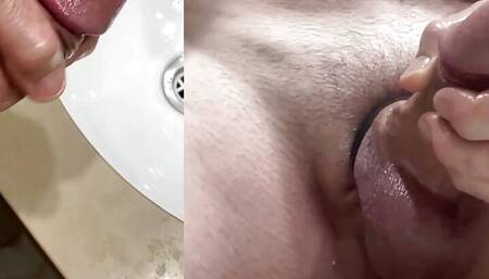 Super Thick Cock with Big Mushroom Head Cumshot