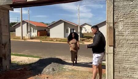 Backyard Fucking with Horny Neighbor Caught on Camera