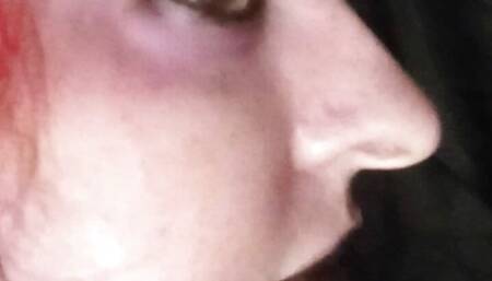 Nose fetish close up video