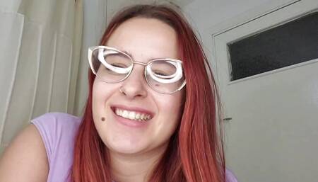 Little slut with perky tits and big ass gets ready for a party