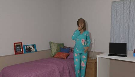 Christine Stays With Her GodFather - Baby Sitter