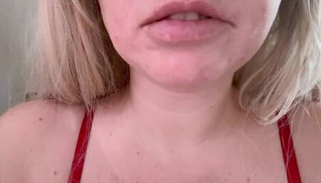 MOUTH STUFFING WITH XMAS BISCUITS