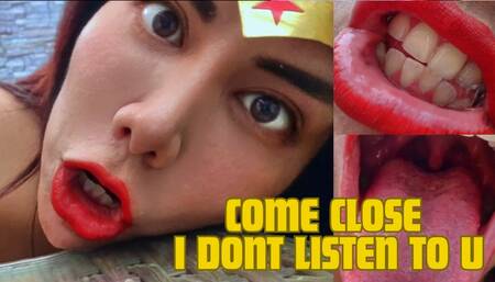 Wonder woman eat a snack POV