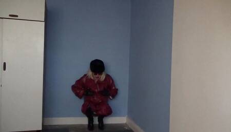 Leather and a short dress with a zip