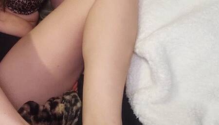 Footjob on Realistic Dildo