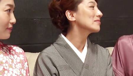 Japanese traditional kimono orgy with Maki Hojo and friends