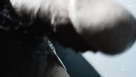 Hairy balls handjob and cum