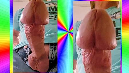 Twink POV of Big Cock and Big Cumshot hands free Close Up