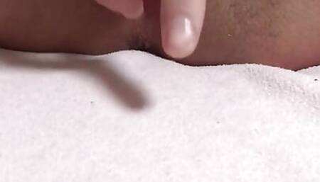 Virgin girl is fingering herself.Wet sounds