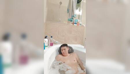 Undressed Got Knocked Exhausted While Bathing Long day of Working