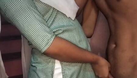 Little Indian step sister 18+ get ready for School and it goes wrong