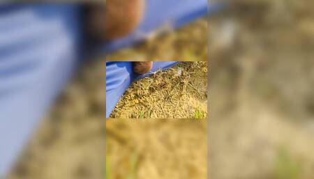 Outdoor cum and pissing before cum and after cum