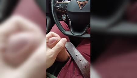 Stroking Dick in my Car
