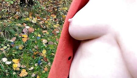 Topless hiking - after that hard titslapping in the hut