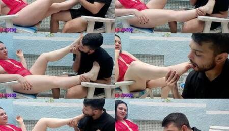 FIRST TIME SUCKING MY FEET_ GODDESS LETICIA MILLER & SLAVE LUCAS (BRAND NEW BOY) EXCLUSIVE LM VIDEOS DECEMBER 2024 - CLIP 4