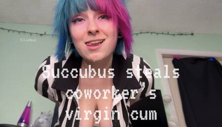 Succubus Steals Coworkers Virgin Cum