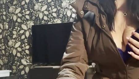 Milfycalla- a Lot of Cum on Brown Fur Hooded Puffer Jacket 172 Prev