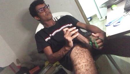 0415 I watched hubby as he lay naked in bed