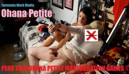 PERV TEEN OHANA PETITE MASTURBATION GAMES - CUTE AND TINY GIRL HANDJOB CUM
