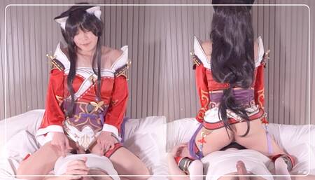 League of Legend Ahri cosplayer FaceSitting, hentai japanese shemale cosplay 9