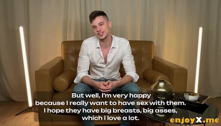 What a lucky day for dirty Tommy! He gets to have a three way with two gorgeous, chesty ladies - fab