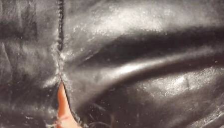 BJ,handjob and fuck in latex and hood
