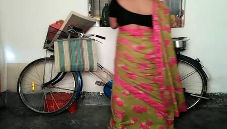 Neighbor brother-in-law again left village Bhabi