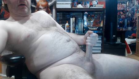 Wanking my oiled up Cock as usual. It's very easy for me to get horny these days.