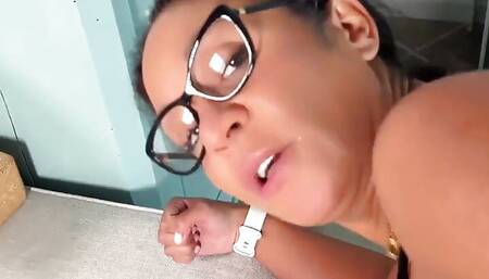 POV Blowjob Reverse Cowgirl with Big Ass Black Girl