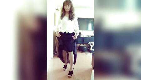 Classy & Elegant - White Blouse and Black Maxi Skirt