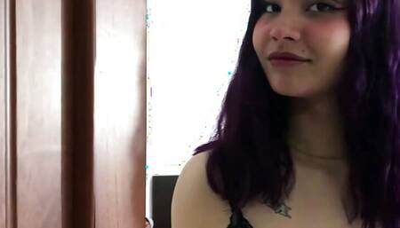 I'm your dirty stepsister, let's fuck without a condom. Will you on me?  - Porn in Spanish