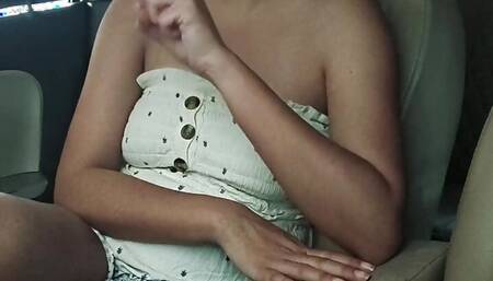 Bro changed his mind when younger stepsister in her car outdoor seduce her