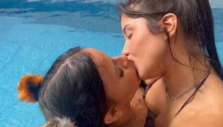 ASIAN PRINCESS KISSING NEW GIRL INTO THE POOL PART 4 By JANNE JASSE AND YUMME CAM BY DANI FULL HD
