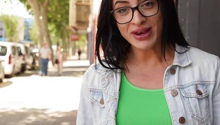 Busty Latina Nelia Estrada Is Going to Show Us Her Pole Dancing Skills!