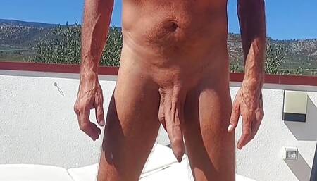 Sexy Naked Amateur Mature Wife Enjoys Outdoor Games in Pool