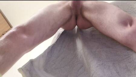 Too much load of the straight young during prostate stimulation.