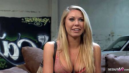 Sweet Slim College Girl Brynn Tyler Pickup for First Big White Cock Casting Fuck