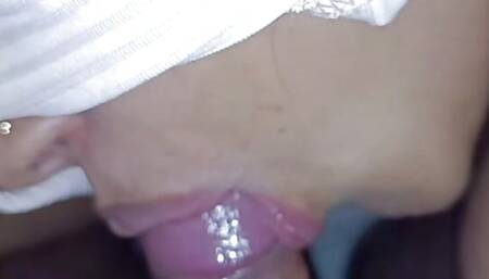 Desi bhabhi sucking his husband's cock and creamy mouth fucking