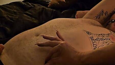 This hot young cub gets flogged by an older cougar and then she drips hot candle wax on him