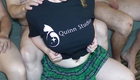 Tadpole And The Gang Gangbang Amy Quinn's Tight Pussy!