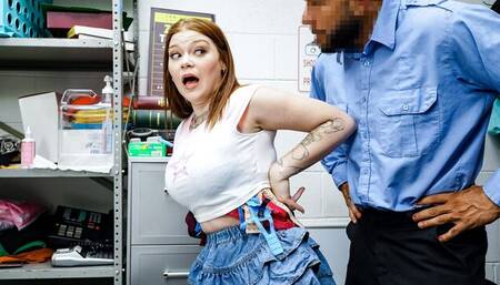 Shoplifter with round ass Katerina DeVille fucked by horny guard