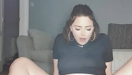 British chavy teen slut squirts all over her nike shorts