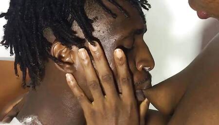 She discovered that the Santa Claus that came is her step brother