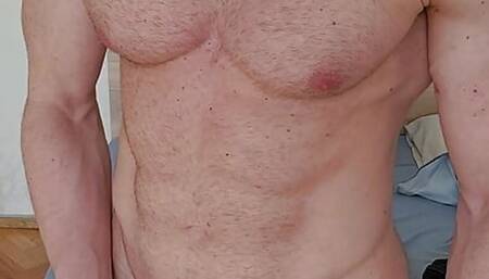 6'7" muscular Dom fucking and humping fleshlight until cumming deep inside