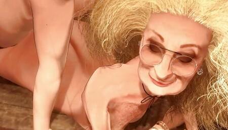 81 yo sexy Granny,big tits and young man