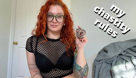 pleasure Domme's chastity rules - how I'd keep you locked up, JOI, CEI - full video on Veggiebabyy Manyvids