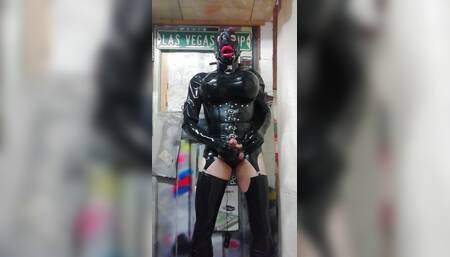 Naughty me . latex crossdresser